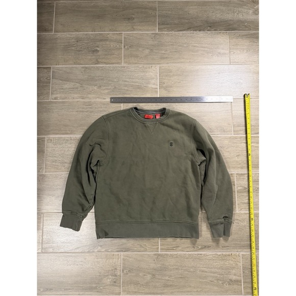 IZOD Men's Medium Green Crewneck Sweatshirt Classic Logo Pullover Classic - Picture 14 of 16